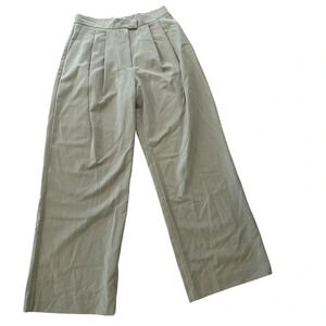 ASOS Design Women’s Tailored Wide Leg Khaki Pleated Detail Pants Size 10 NWT